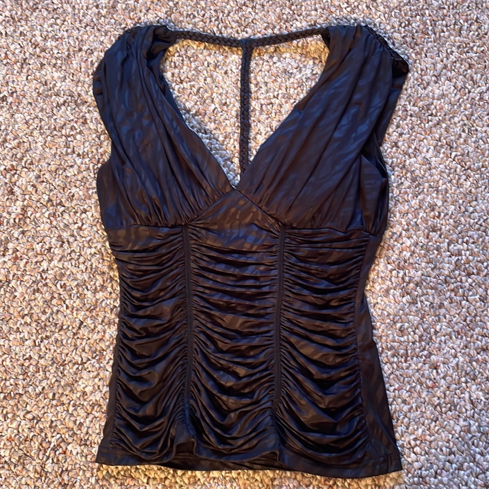 Black Animal Print Top